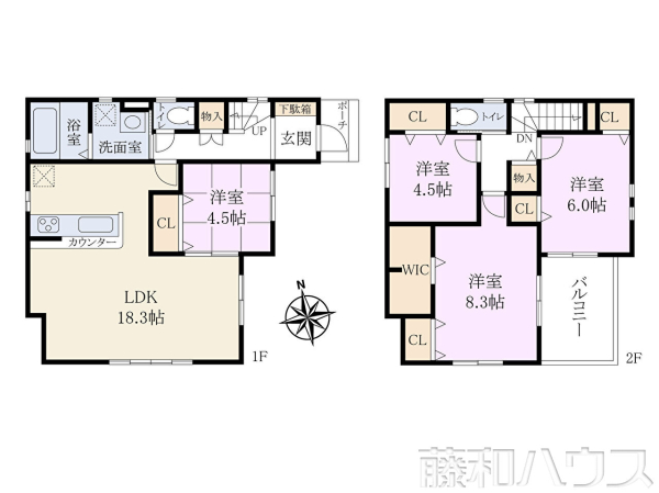 1号棟　間取図　【春日井市上田楽町】