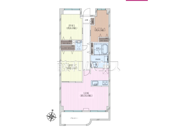 間取図 【ライオンズマンション南大沢】 間取図 【ライオンズマンション南大沢】