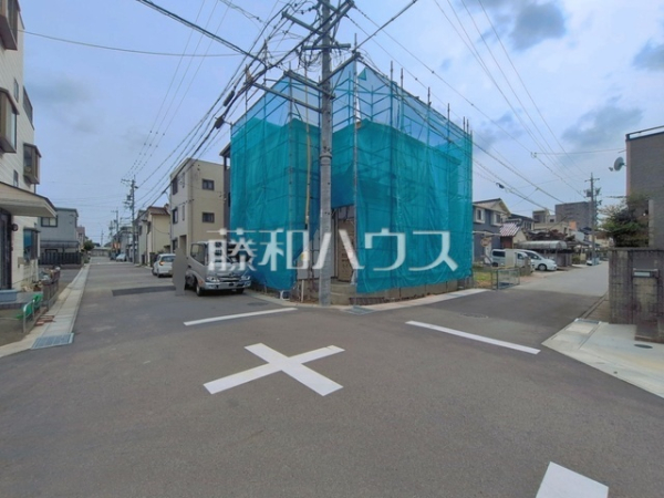 接道状況および現場風景　【北名古屋市久地野河原】