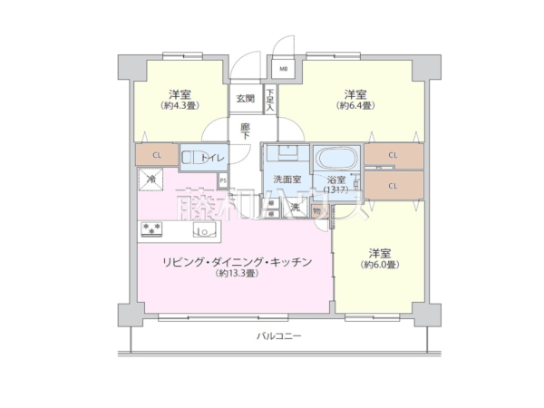 間取図　【藤和シティコープ多摩センター駅前】