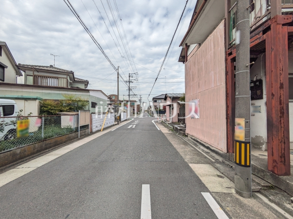接道状況および現場風景　【名古屋市守山区川西１丁目】