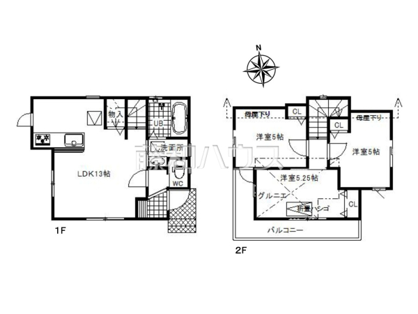 間取図 【所沢市中新井1丁目】 間取図 【所沢市中新井1丁目】