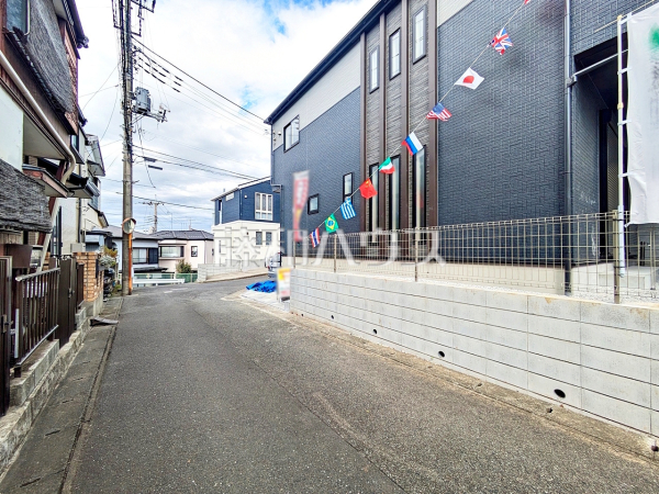 接道状況および現場風景　【富士見市渡戸３丁目】