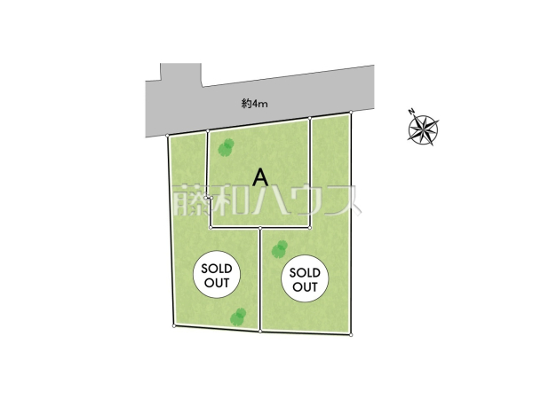 全体区画図　【中野区松が丘１丁目】