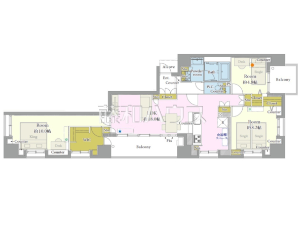 間取図　【エストラーセ長池　5号棟】