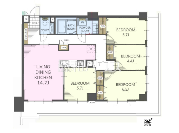 間取図　【ライオンズプラザ西八王子】