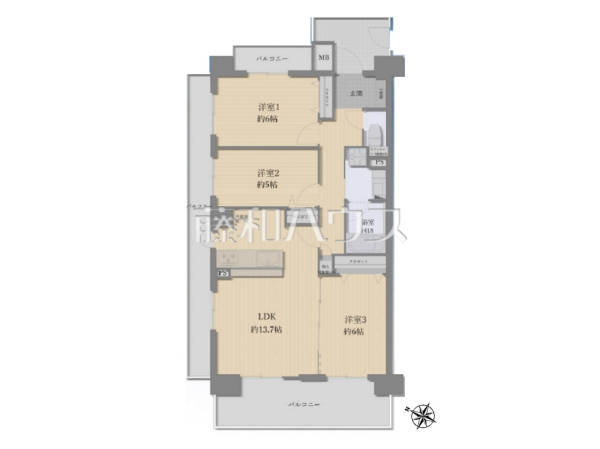 間取図　【レクセルガーデン東所沢】