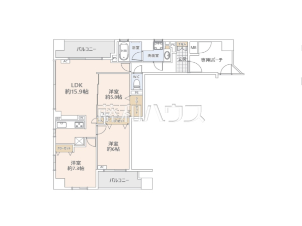 間取図　【リッツタワー八王子】