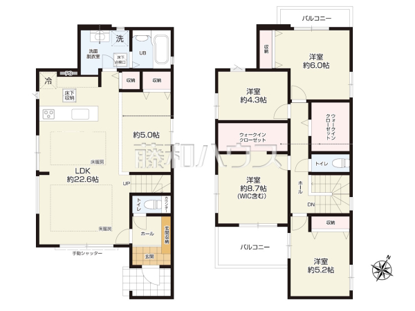 間取図　【所沢市大字上安松】