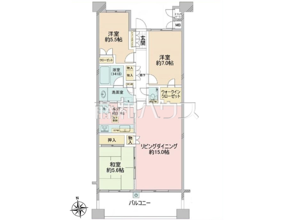 間取図　【ハイコート浜田山壱丁目】