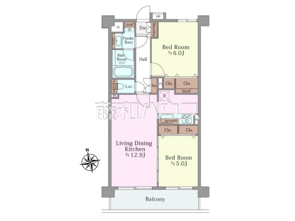 間取図　【アスティーク高幡不動アクアグレイス】