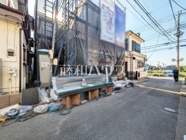 接道状況および現場風景　【新座市石神４丁目】