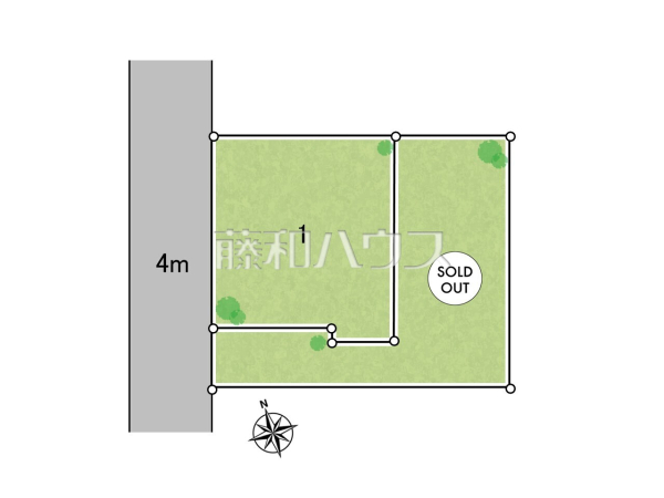 全体区画図　【府中市朝日町１丁目】