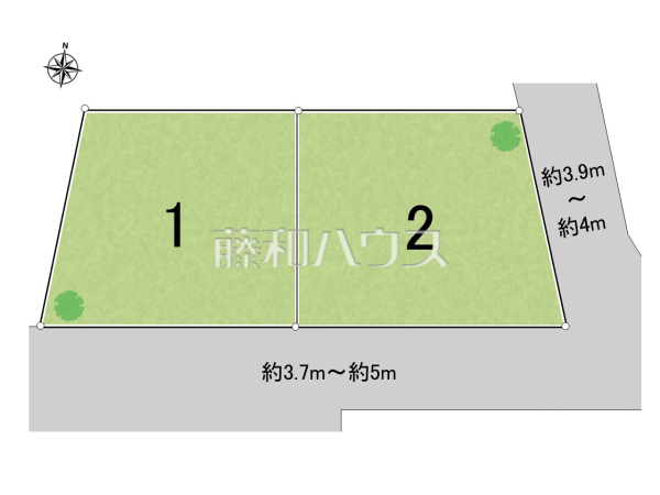 全体区画図　【武蔵村山市学園３丁目】