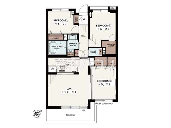 間取図　【藤和ライブタウン武蔵野緑町】