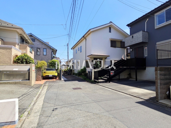 接道状況および現場風景　【三鷹市中原２丁目】