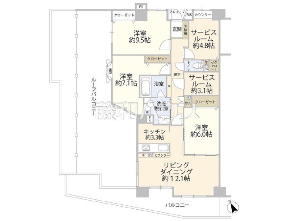 間取図　【セルテシティオ立川】