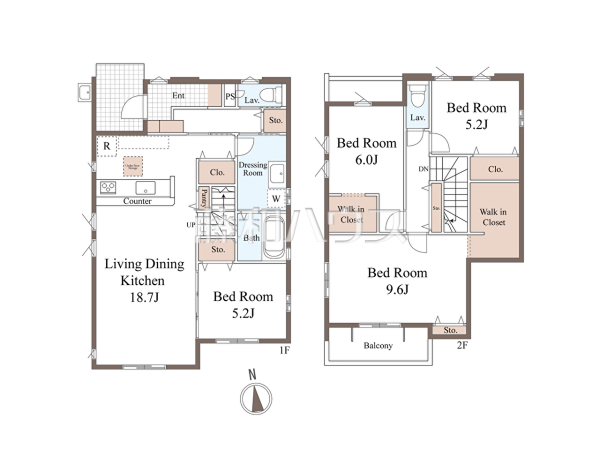 間取図　【糟屋郡粕屋町仲原２丁目】