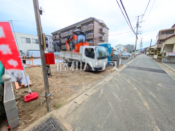 接道状況および現場風景　【福岡市東区八田１丁目】