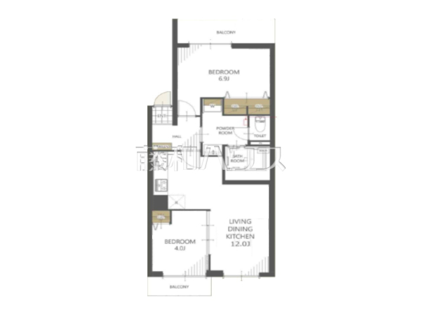 間取図　【江古田第三ローヤルコーポ】