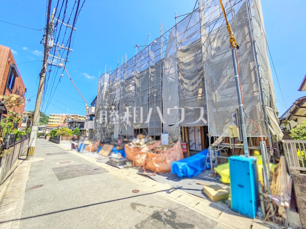 接道状況および現場風景　【福岡市西区横浜１丁目】
