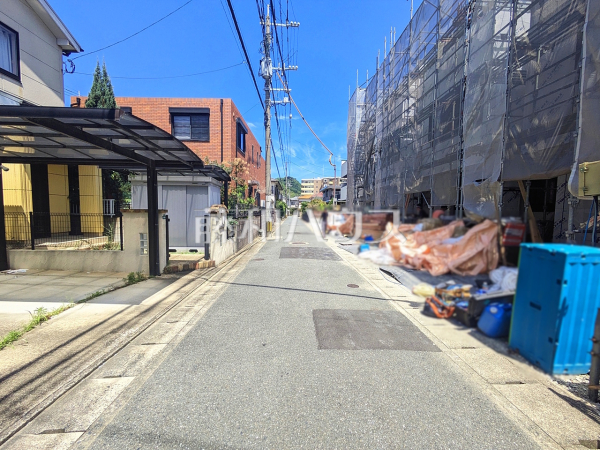 接道状況および現場風景　【福岡市西区横浜１丁目】