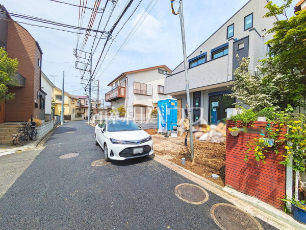 接道状況および現場風景　【世田谷区上祖師谷６丁目】