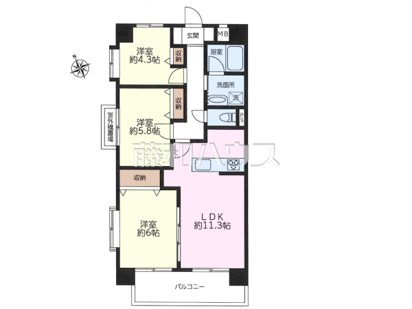 間取図　【クリオ西高島平壱番館】