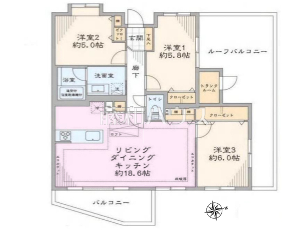 間取図　【テラッツァ祖師谷大蔵】