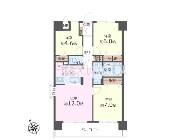 間取図　【調布多摩川サニーコート】
