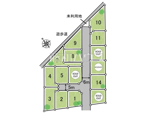 全体区画図　【立川市西砂町２丁目】