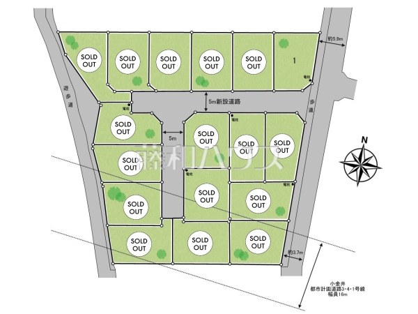 全体区画図　【小金井市前原町３丁目】