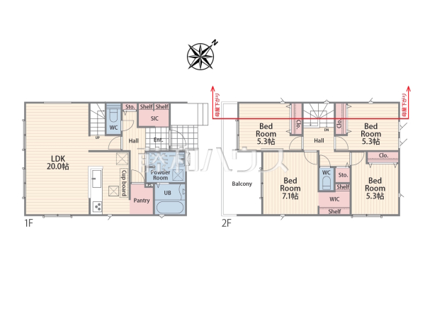 間取図　【稲城市平尾１丁目】