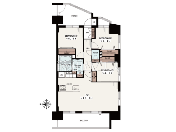 間取図　【レーベンリヴァーレタワーザ・テラス】
