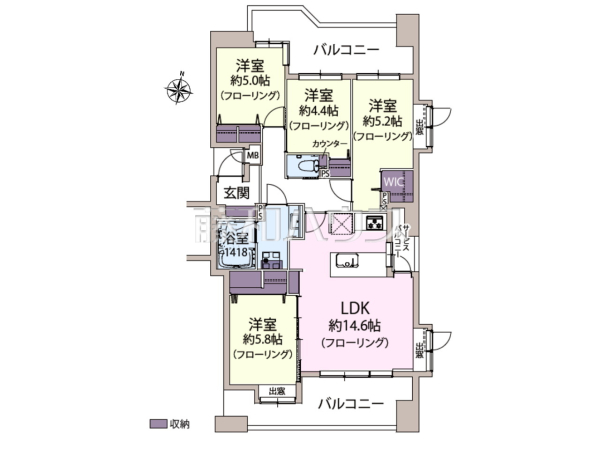 間取図　【ソピア大濠西】