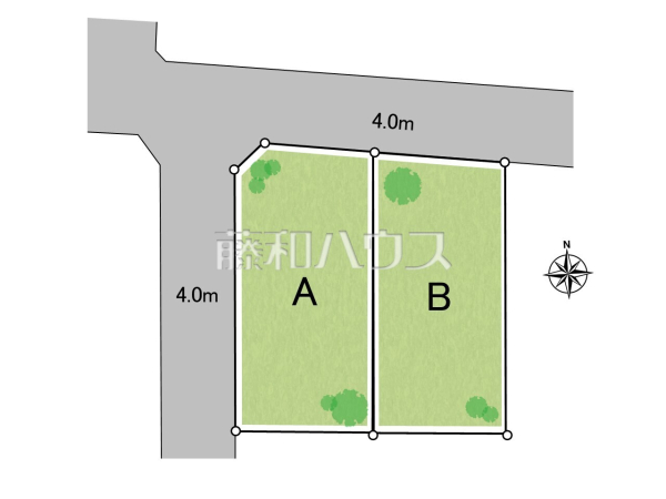 全体区画図　【小平市花小金井５丁目】