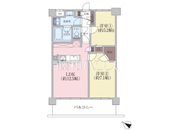 間取図　【パテラスクエア多摩センター】