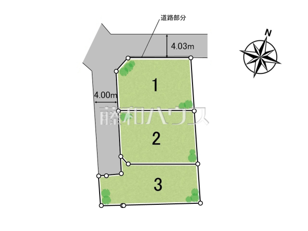 全体区画図　【板橋区成増４丁目】