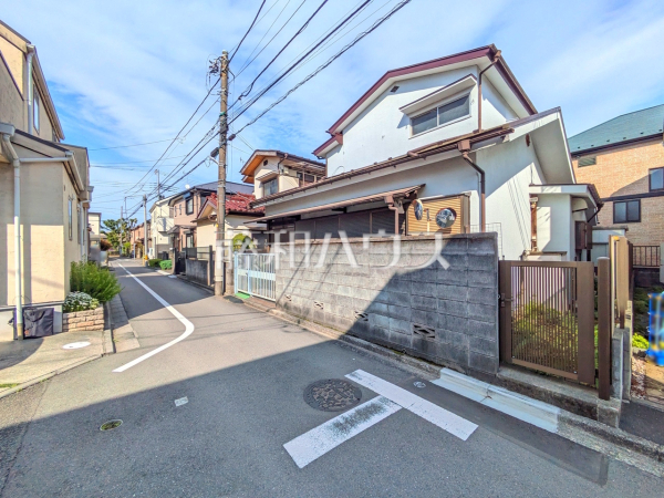 接道状況および現場風景(現況：古屋有)　【立川市富士見町５丁目】