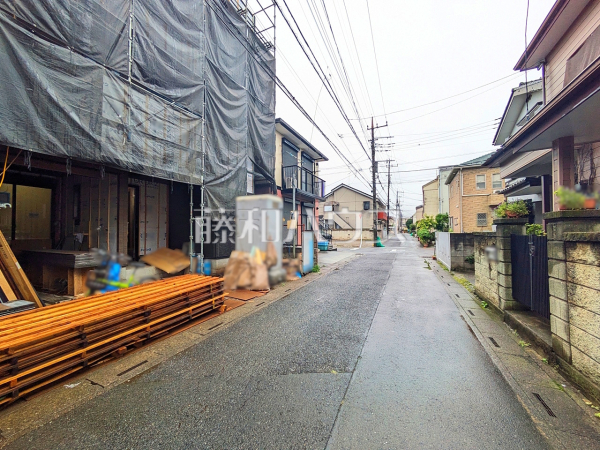 接道状況および現場風景　【富士見市鶴瀬西３丁目】