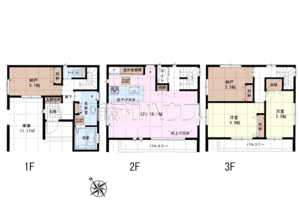 間取図　【富士見市鶴瀬西３丁目】