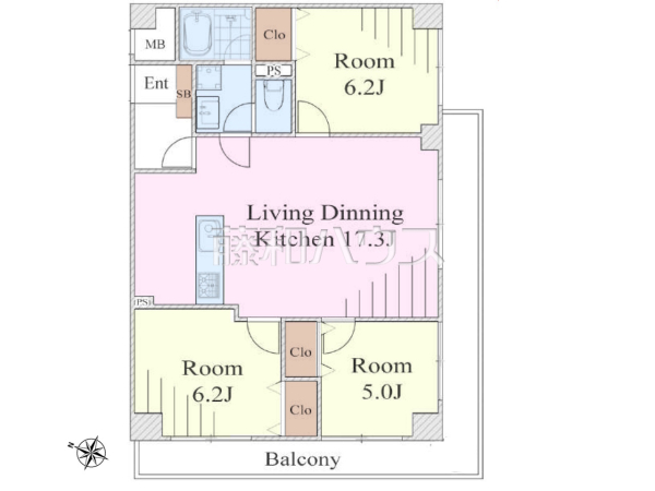 間取図　【東大和ナショナルコート】