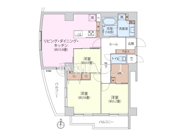 間取図　【セント・ジョンズ・ハウス志木】