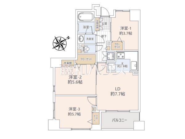 間取図　【クリオ京王多摩川壱番館】