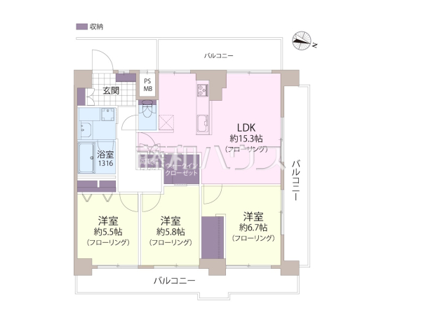 間取図　【 トーカンマンション今泉10】