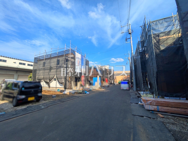 接道状況および現場風景　【新座市畑中１丁目】