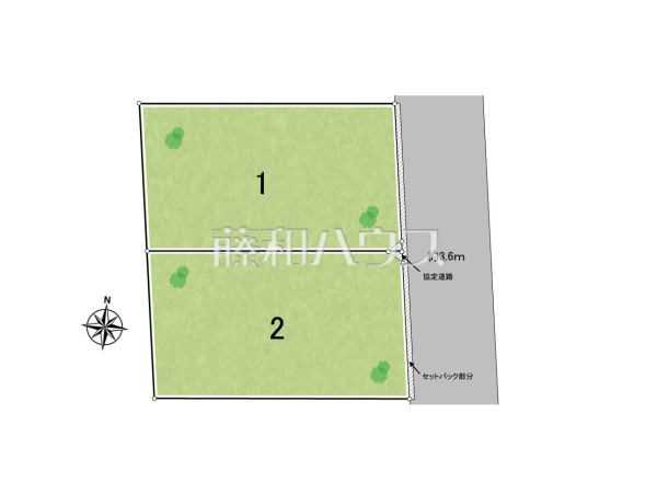 全体区画図　【小平市仲町】