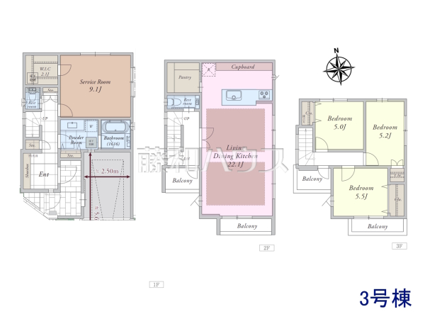 間取図　【世田谷区下馬１丁目】