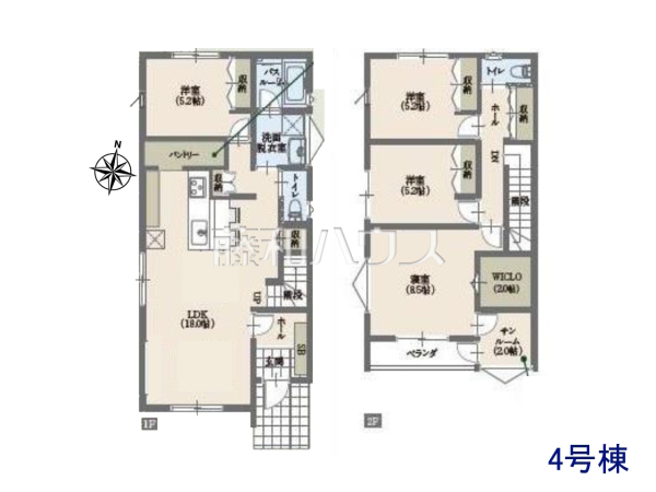 4号棟　間取図　【名古屋市守山区新城】