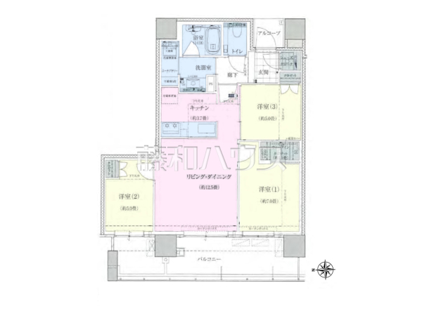 間取図　【グランドメゾン浄水ガーデンシティ　セントラルフォレストＩ】